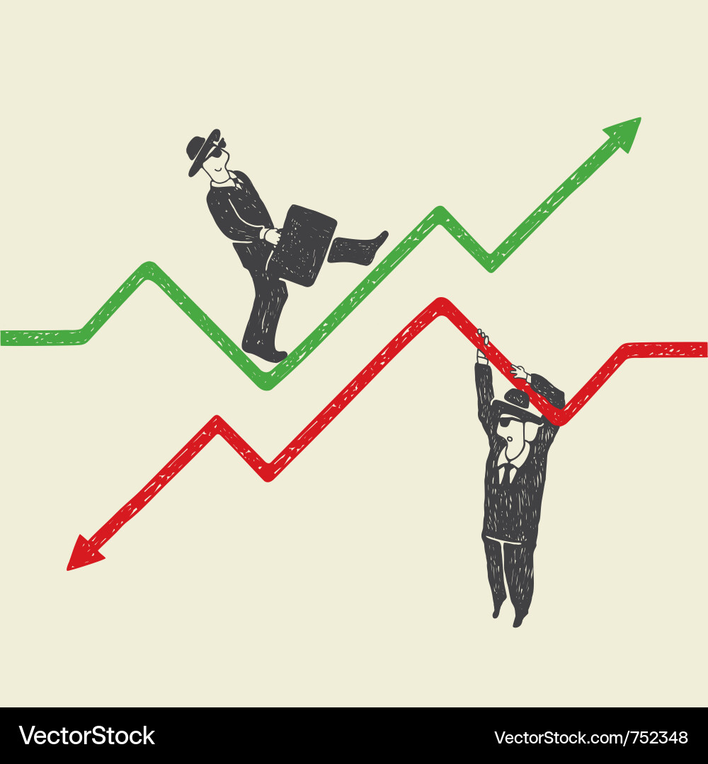 Проект малый бизнес взлеты и падения Businessman. the Ups and Downs of Affairs Stock Vector Illustration of curve,