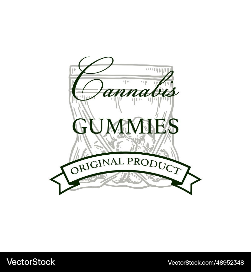 Cannabis product packaging design marijuana logo Cannabis product packaging design marijuana logo vector image