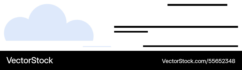 Cloud and horizontal lines representing speed Cloud and horizontal lines representing speed vector image