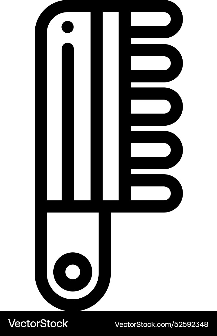 Comb icon thin linear style design isolated Comb icon thin linear style design isolated vector image