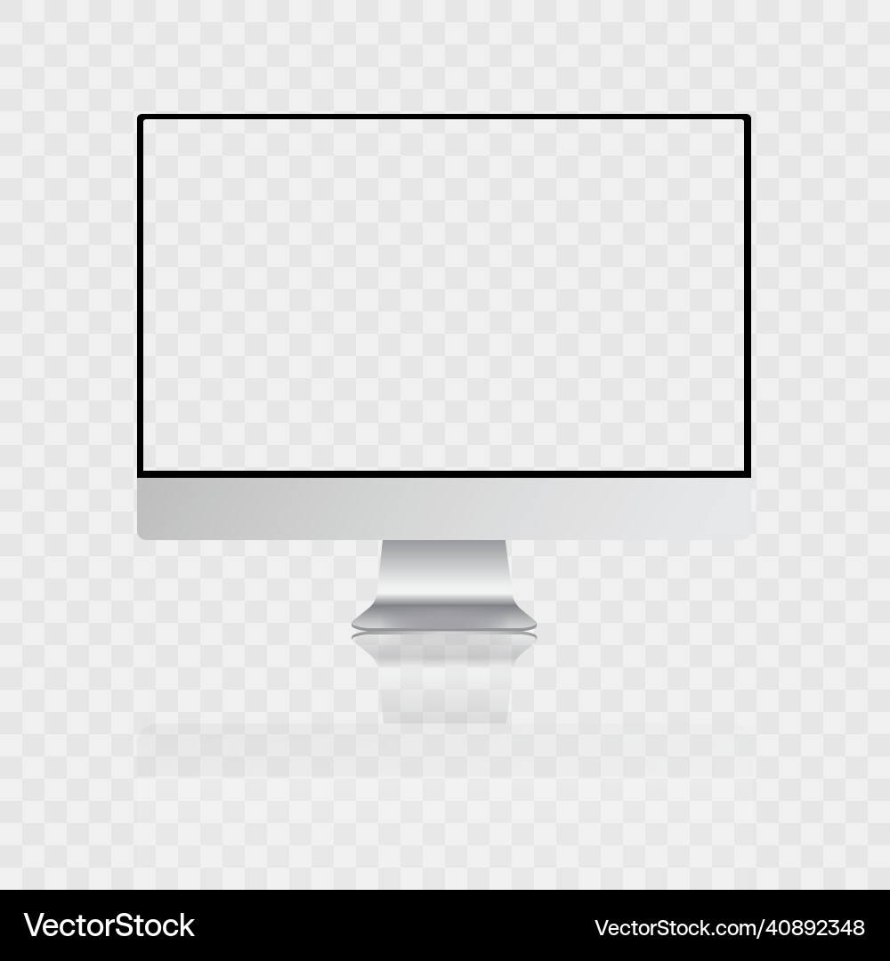 Computermonitor und Display mit Schatten realistisch Computermonitor und Display mit Schatten realistisch vektorbild