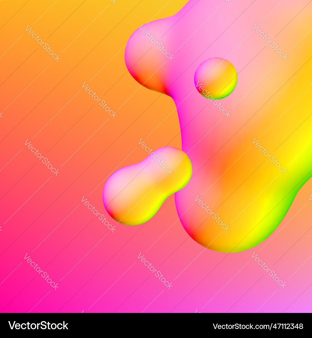 Fluid design liquid blobs with vibrant intense Fluid design liquid blobs with vibrant intense vector image