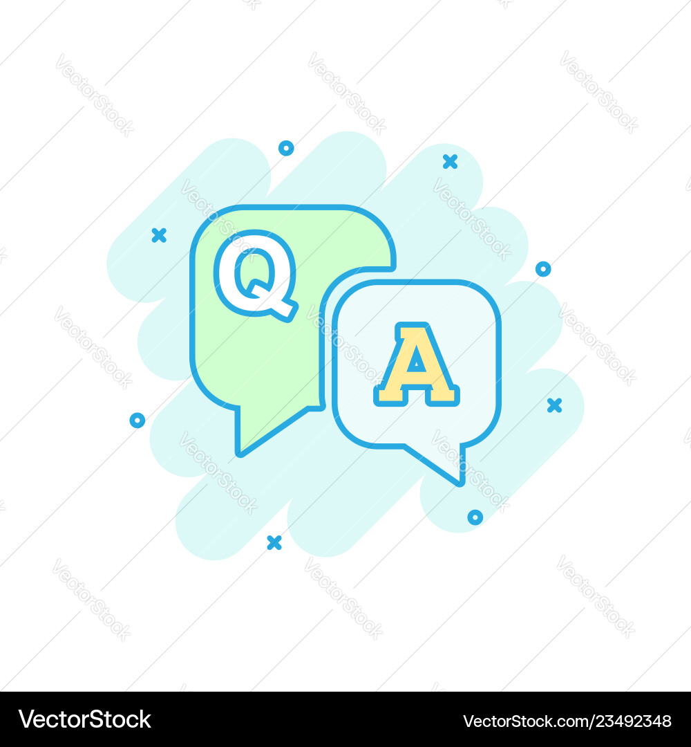 Frage & Antwort-Symbol im Comic-Stil Frage & Antwort-Symbol im Comic-Stil vektorbild