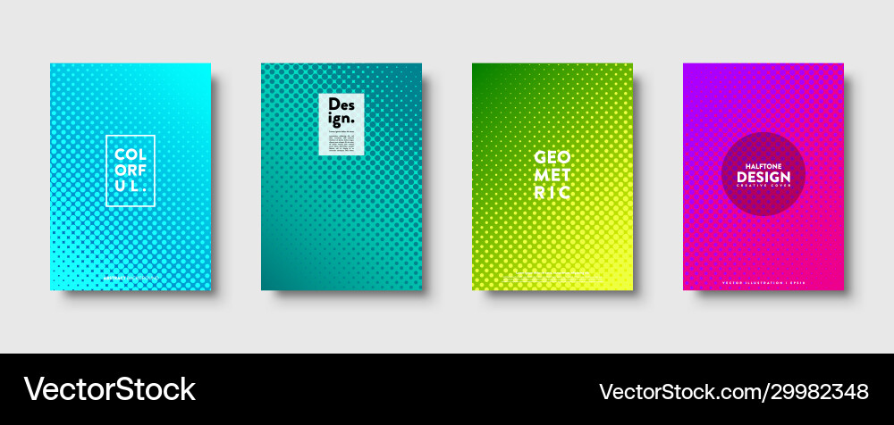 Halftone abstract background with dots colorful Vector Image