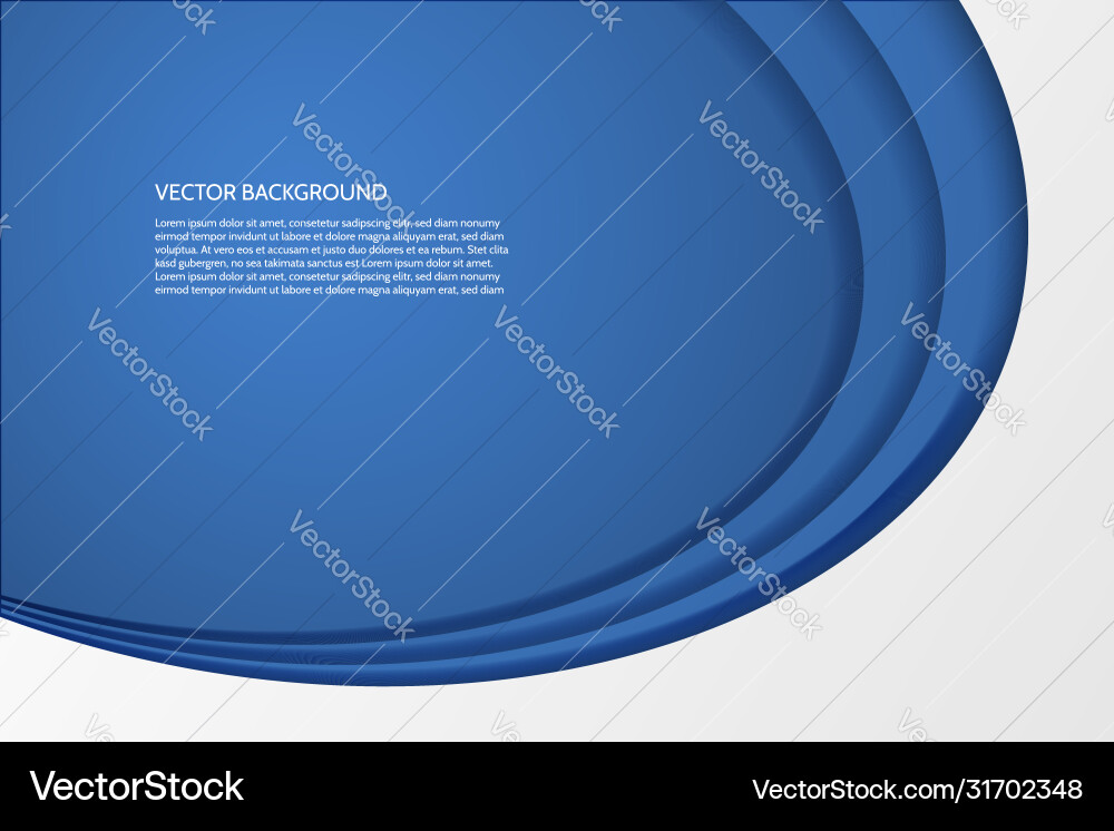 Modern simple oval blue and white background Modern simple oval blue and white background vector image