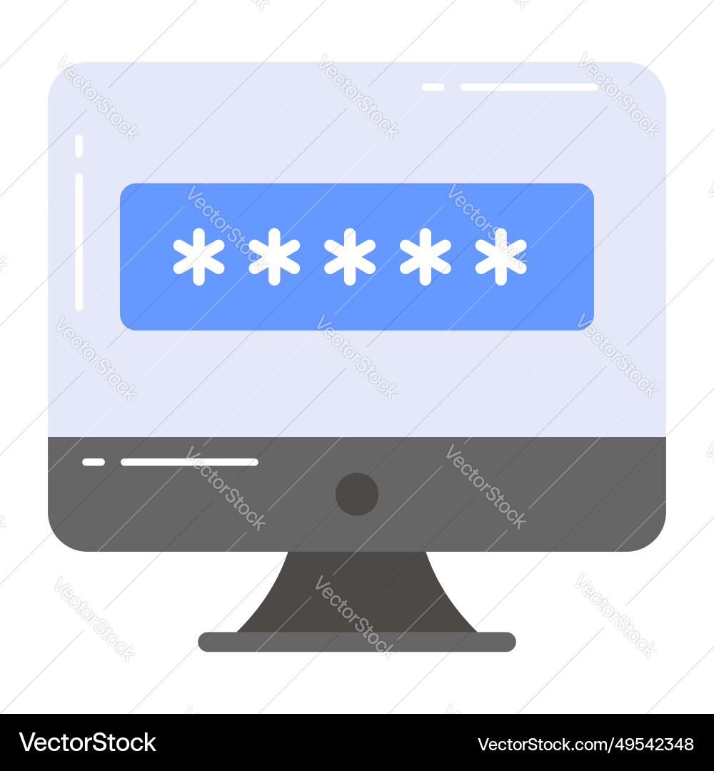 Password security design in editable style easy Vector Image