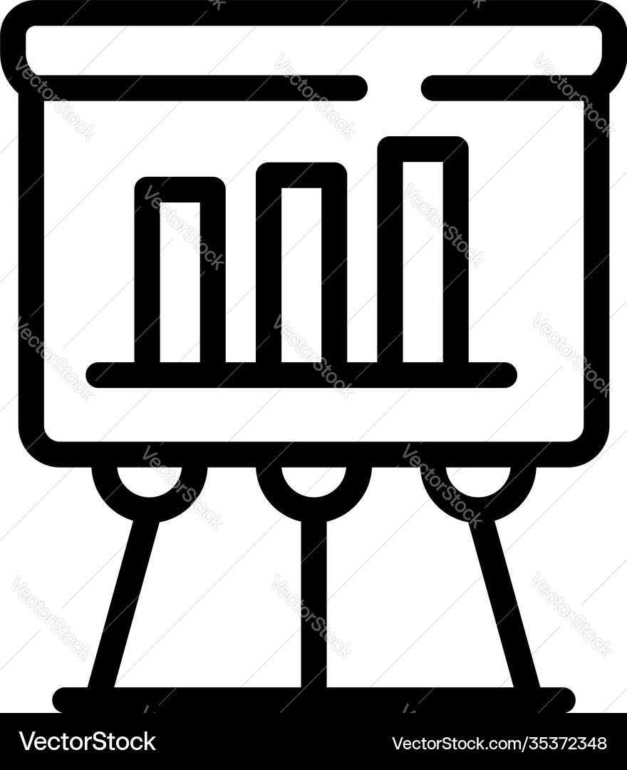 Problem chart icon outline style Problem chart icon outline style vector image