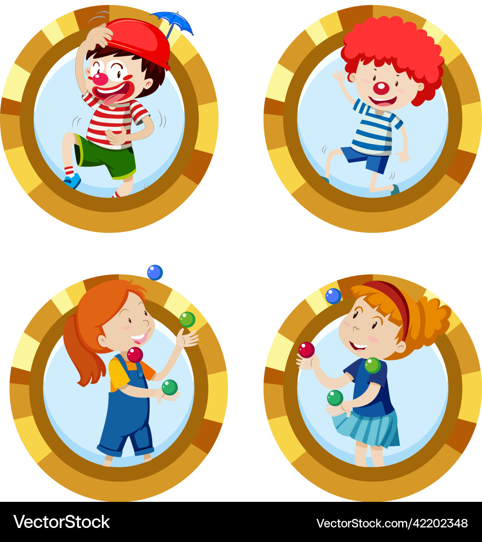 Set of different cartoon characters Vector Image