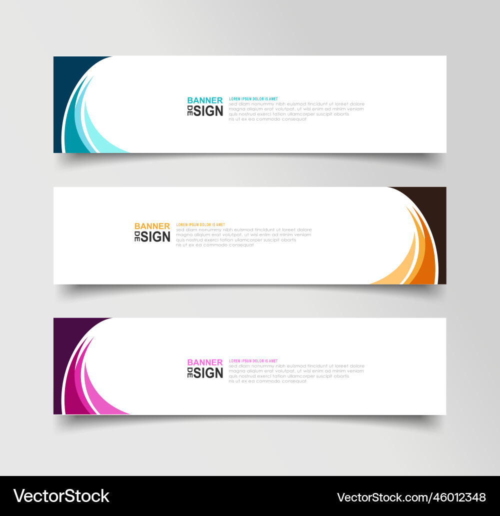 Templates of horizontal web banner website header Vector Image