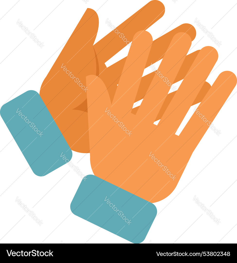 Two hands clapping showing approval Two hands clapping showing approval Vector Image
