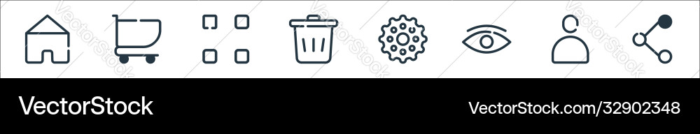 Ui master line icons linear set quality Ui master line icons linear set quality vector image