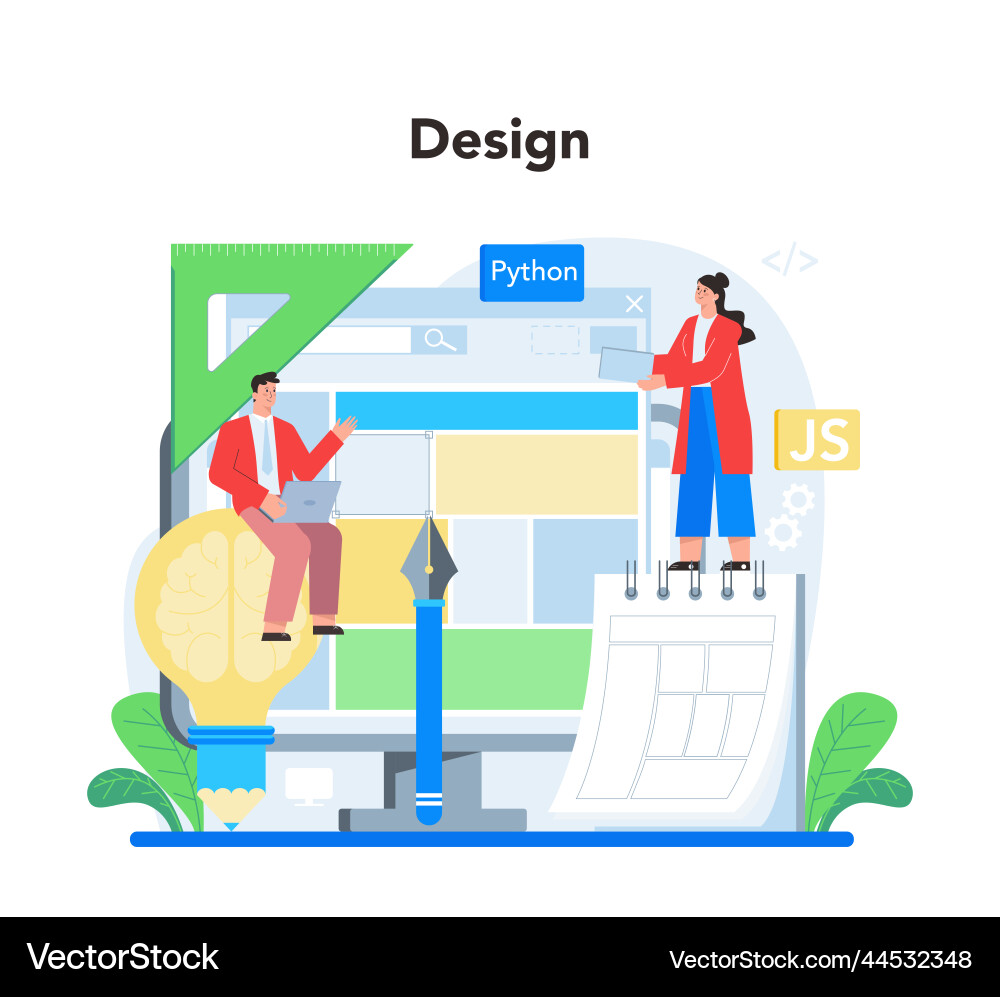 Web development concept website optimization Web development concept website optimization vector image