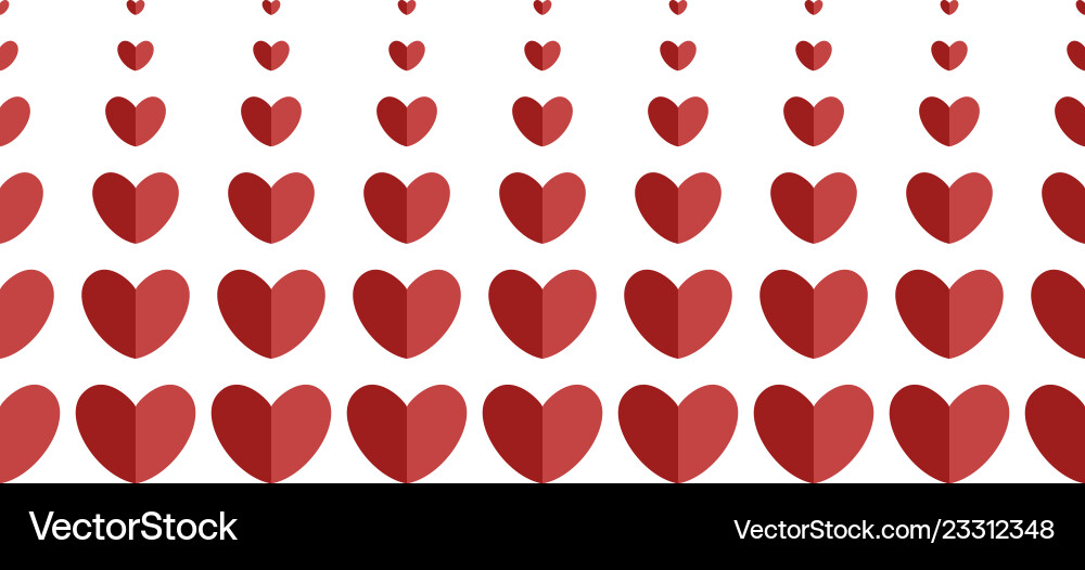 Webhorizontal border of hearts different sizes Webhorizontal border of hearts different sizes Vector Image