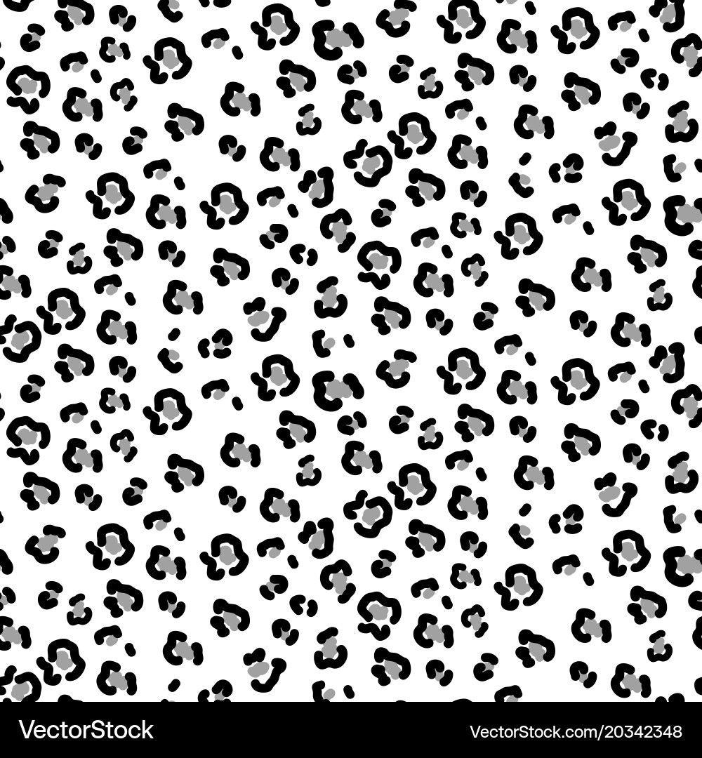 White Leopard Seamless Pattern vector image