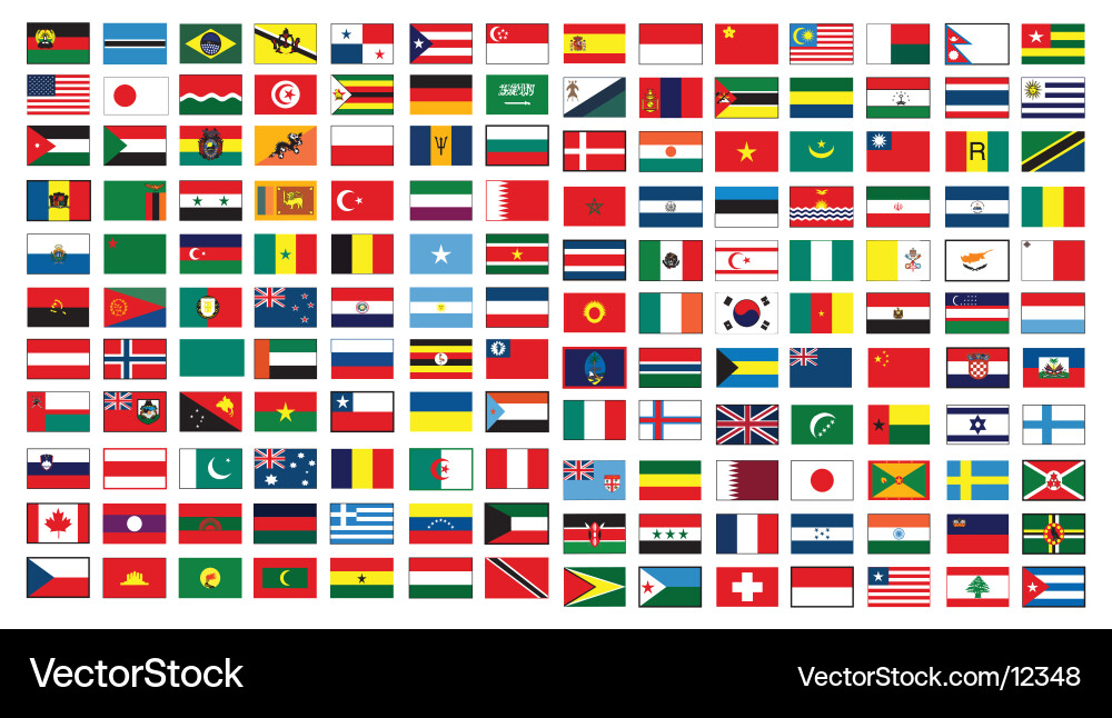 World Flags Collection vector image