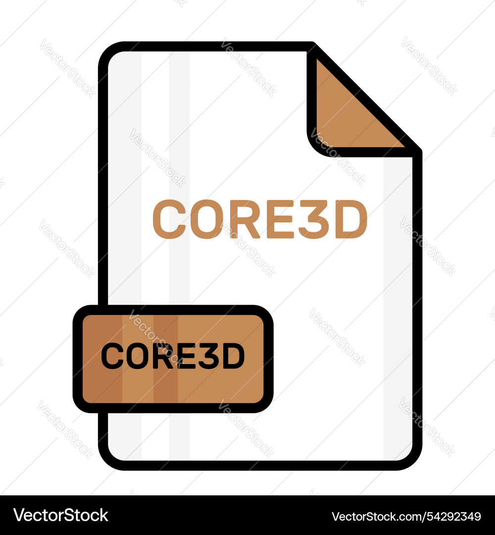An amazing icon of core3d file editable design vector image