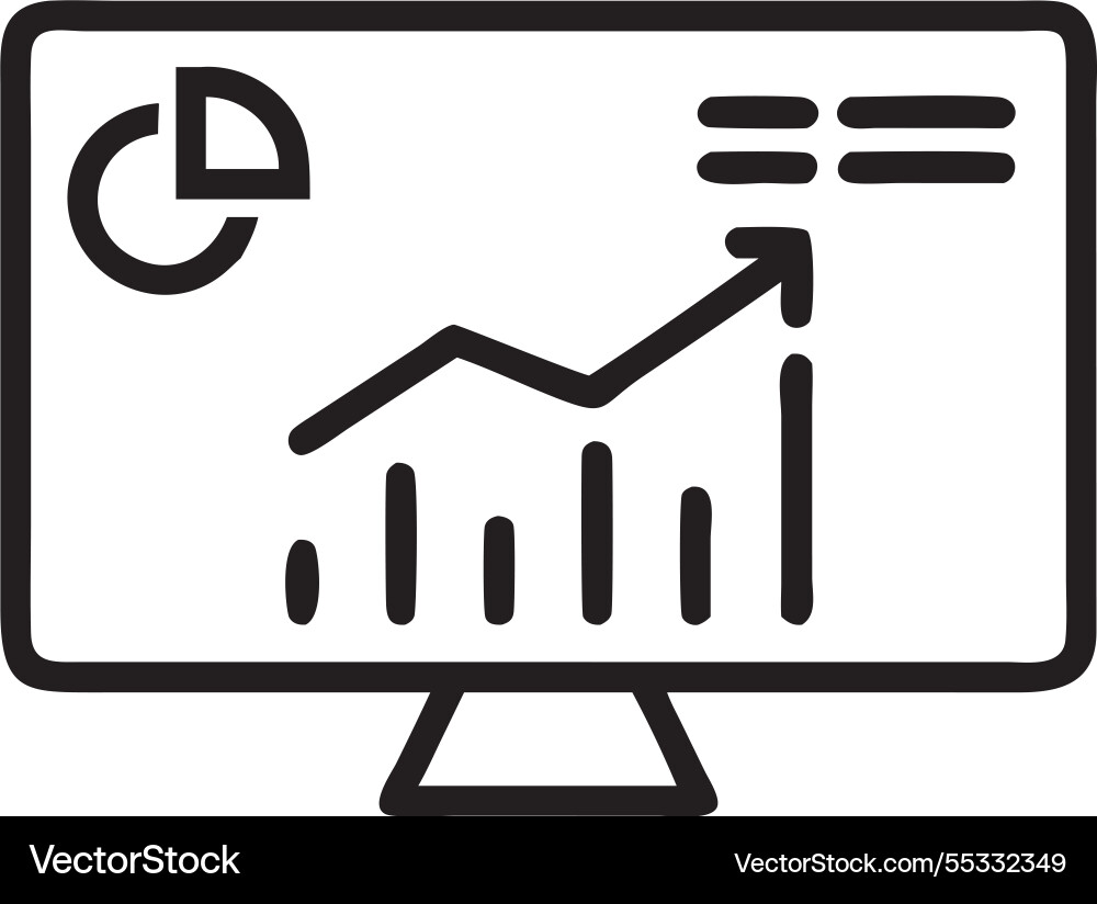 Business team analytics monitoring web report Business team analytics monitoring web report vector image