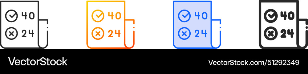 Check list iconthin linear gradient blue stroke vector image