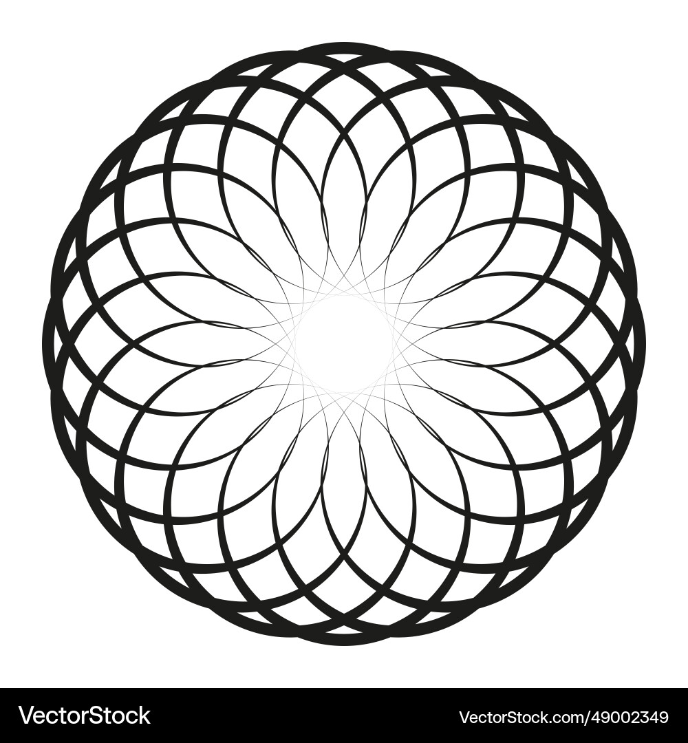 Circular geometric motif element concentric Circular geometric motif element concentric vector image