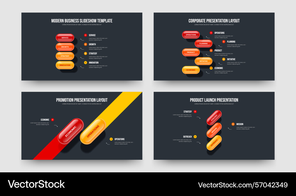 Enterprise overview four five two three step Enterprise overview four five two three step vector image