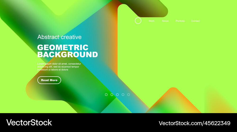 Fluid gradient triangles landing page background Fluid gradient triangles landing page background vector image