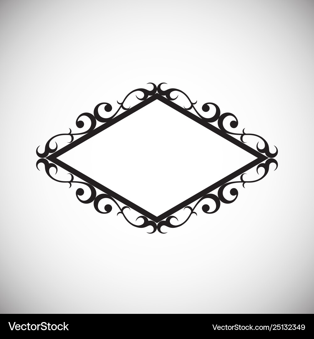 Frame icon on background for graphic and web Vector Image
