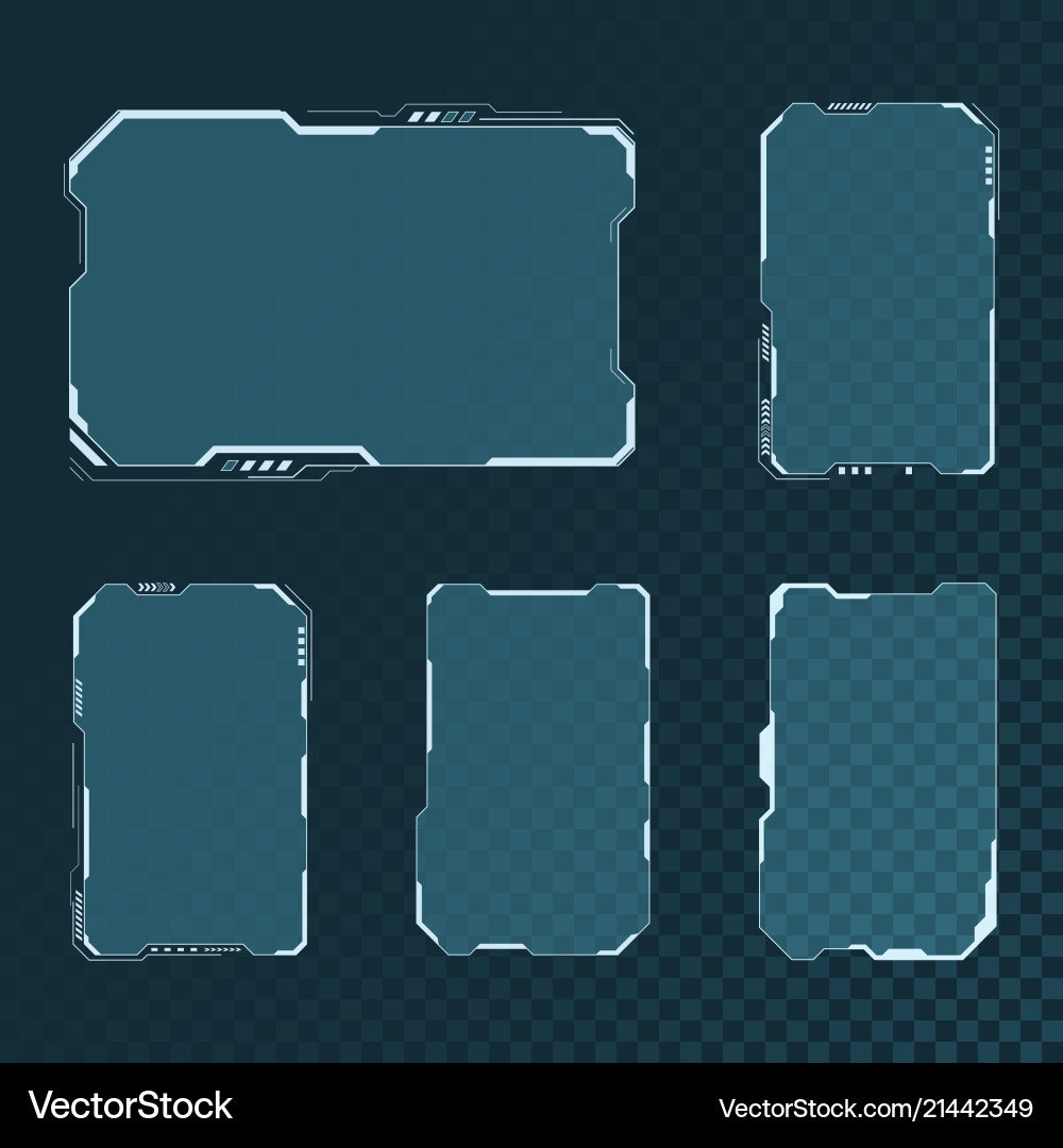 Futuristic HUD Interface Elements vector image