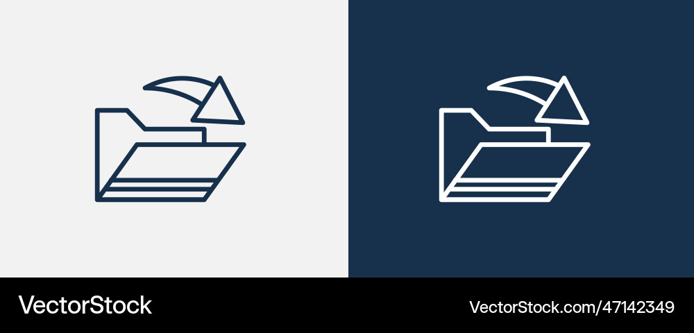 Open file icon outline document Open file icon outline document vector image