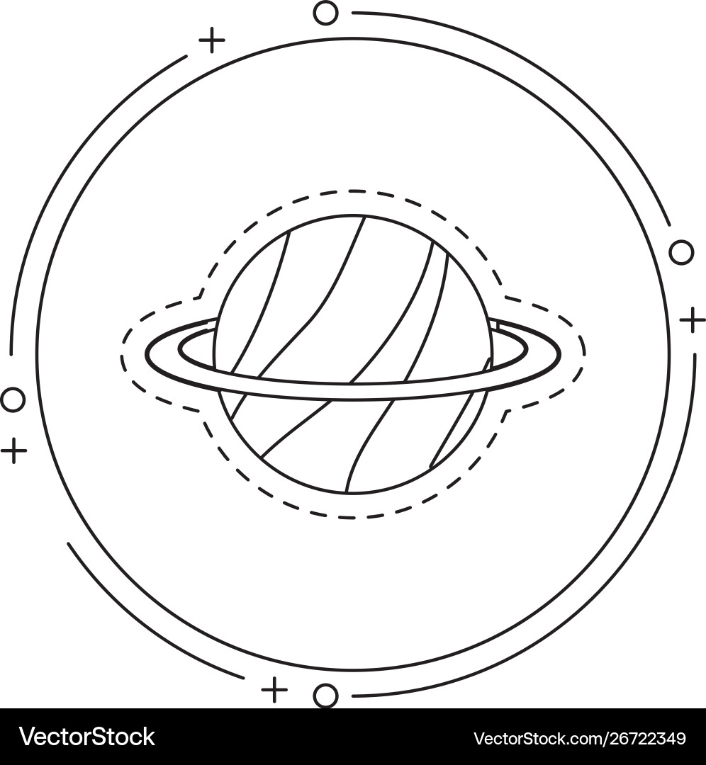 Patch Saturn Planet im Rahmen kreisförmig Patch Saturn Planet im Rahmen kreisförmig vektorbild