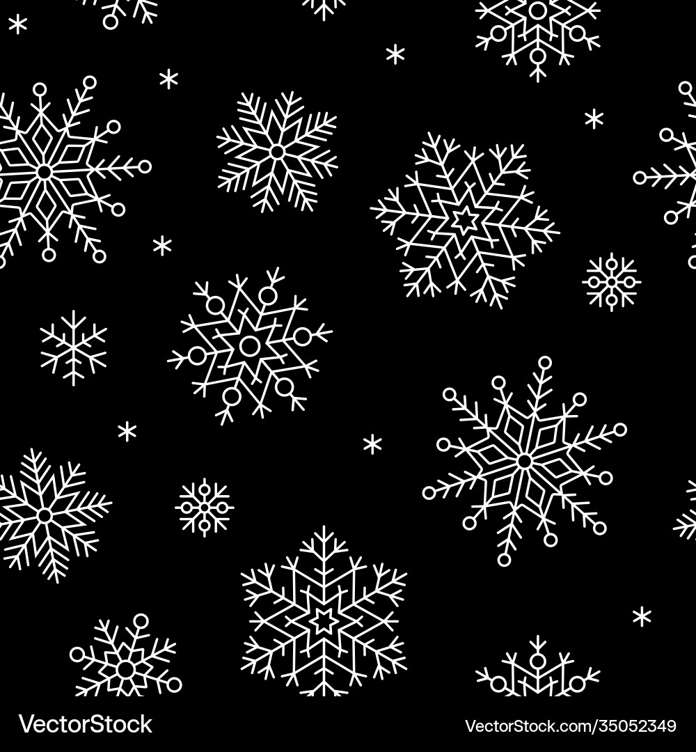 Snowflake seamless pattern Snowflake seamless pattern Vector Image