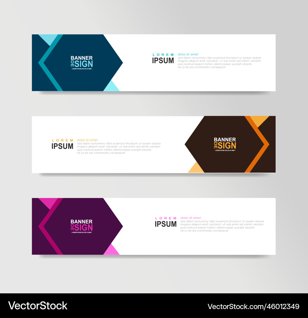 Templates of horizontal web banner website header Templates of horizontal web banner website header Vector Image