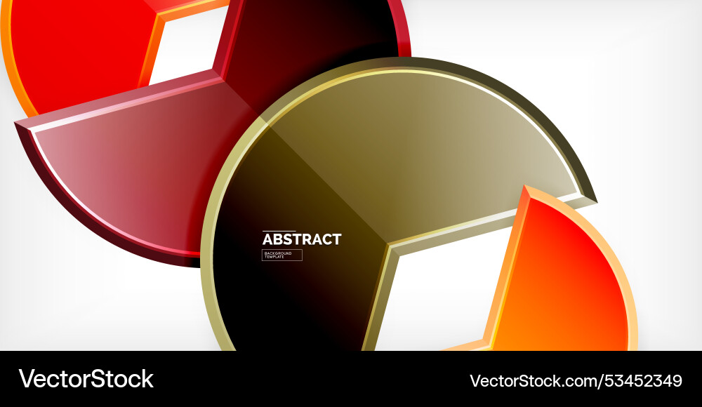 Trendy round shapes with triangular angle design Trendy round shapes with triangular angle design Vector Image