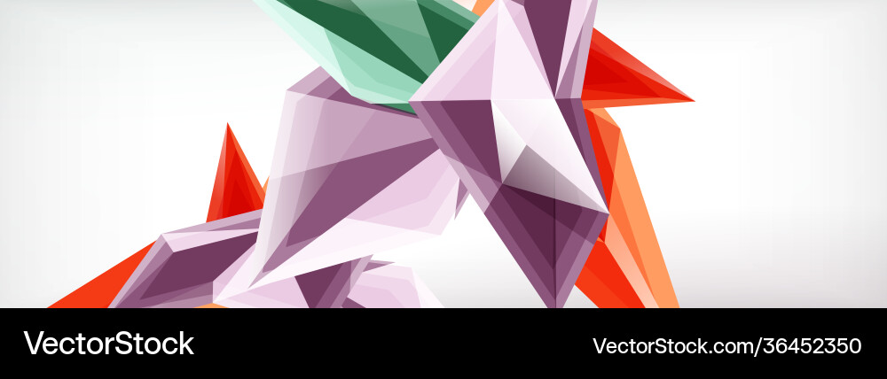 3d triangles and pyramids abstract Vector Image