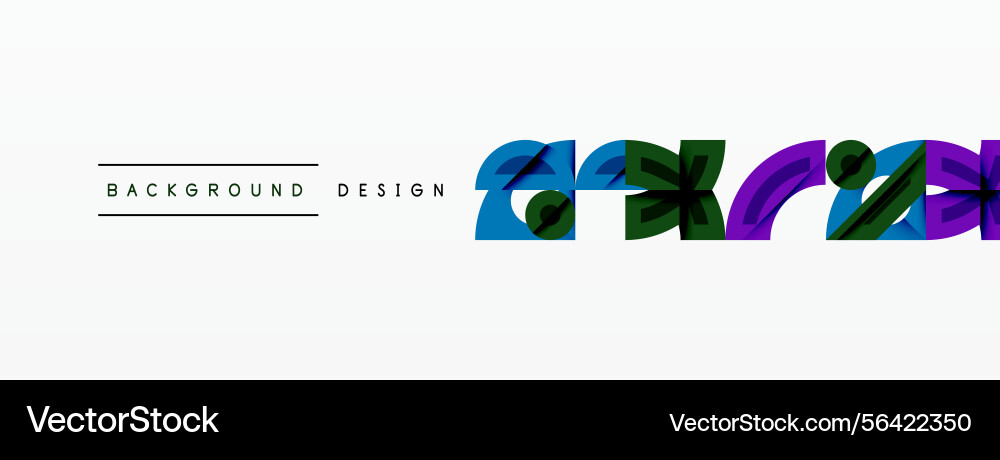 Abstract colorful design geometric shapes overlap Vector Image