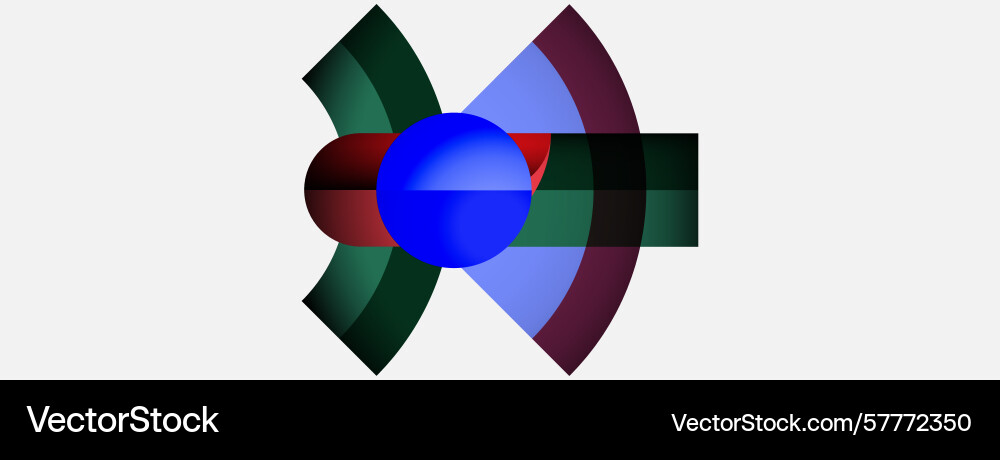Abstract graphic design circular shapes intersect Vector Image