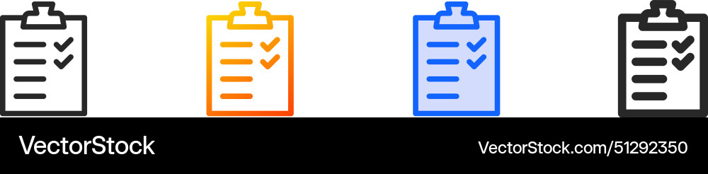 Check list iconthin linear gradient blue stroke Check list iconthin linear gradient blue stroke vector image