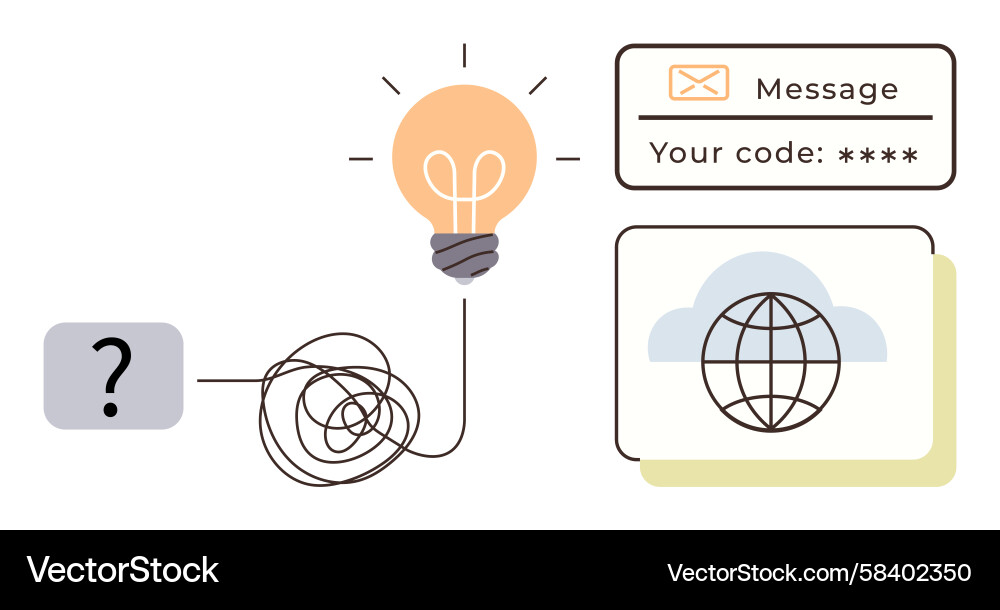 Creative Problem Solving Journey Vector Image