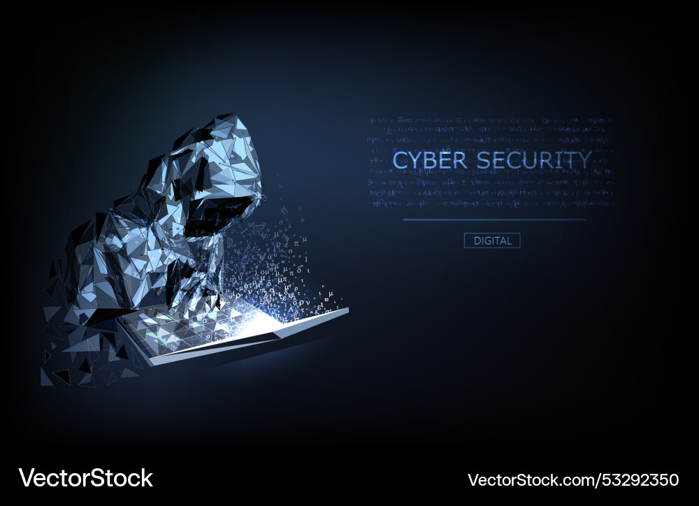 Digital Hacker Cyber Security vector image