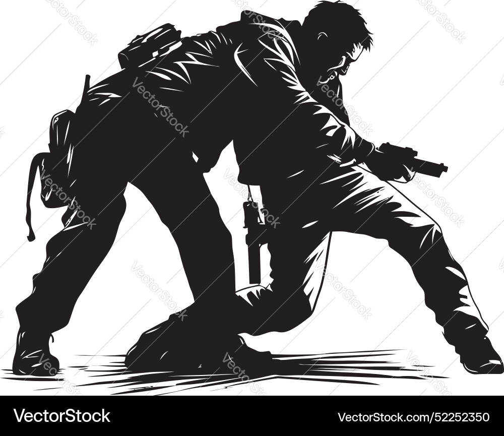 Ehrwürdige Wachsamkeit intensive Polizei wütend Logo grim Ehrwürdige Wachsamkeit intensive Polizei wütend Logo grim vektorbild