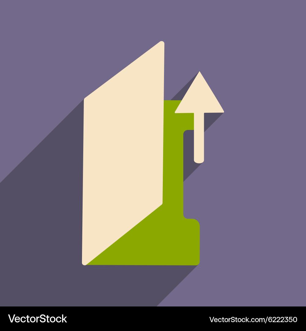 Flat with shadow icon and mobile application vector image