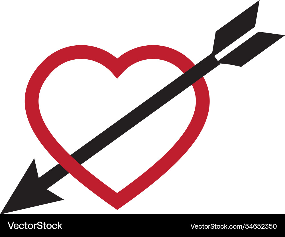 Heart shape isolated on a white background Vector Image