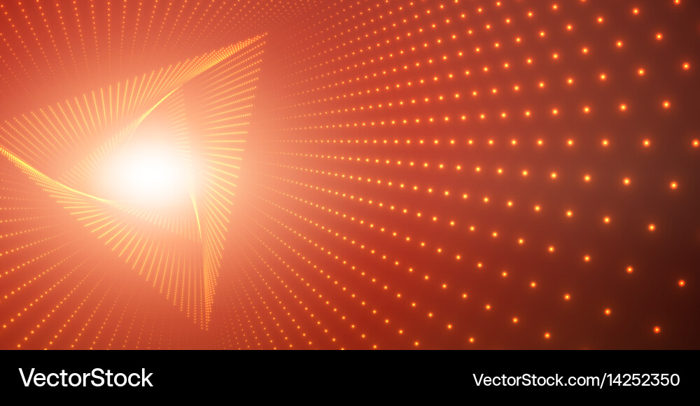Infinite triangle twisted tunnel Vector Image