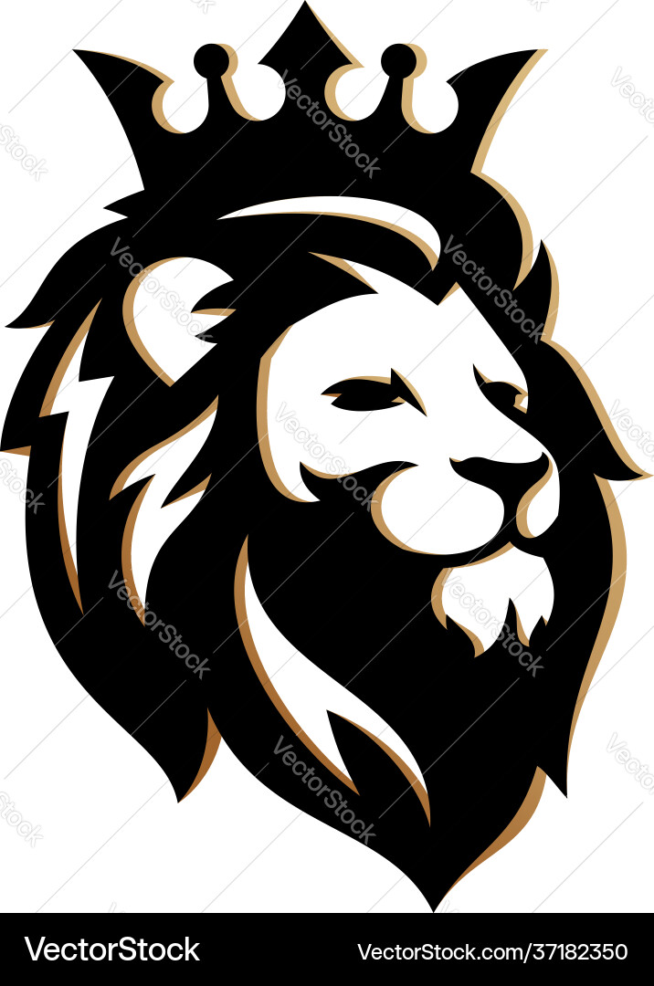 Lion head logo design template Vector Image