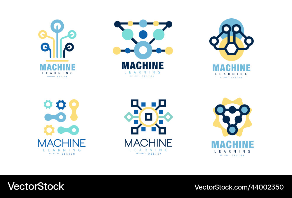 Machine learning system original design Machine learning system original design vector image