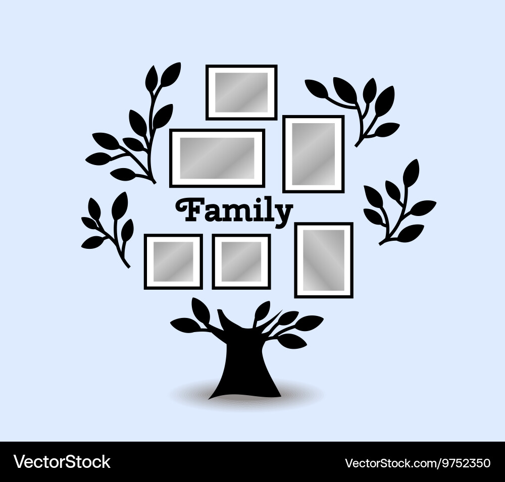 Memories tree with frames Vector Image
