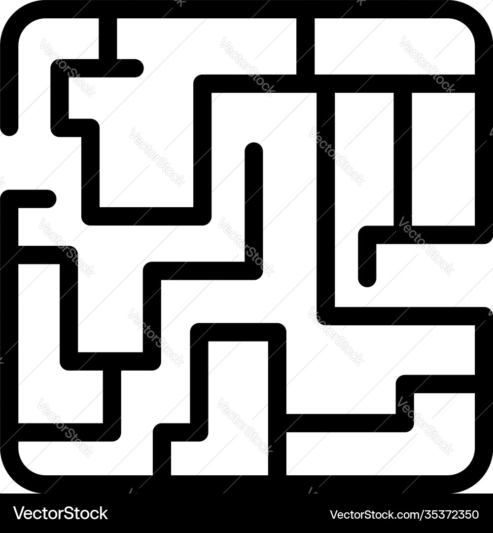 Problem maze icon outline style Vector Image