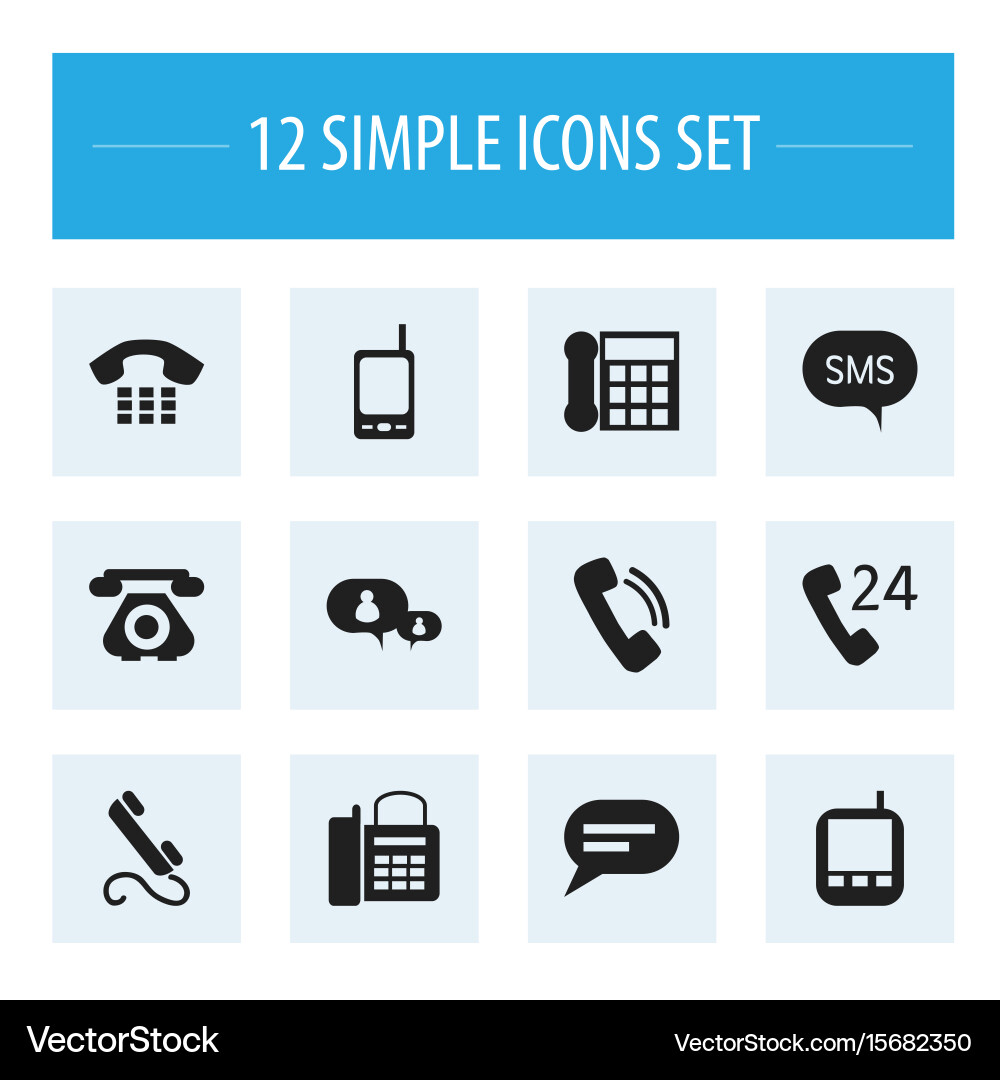 Set of 12 editable device icons includes symbols vector image