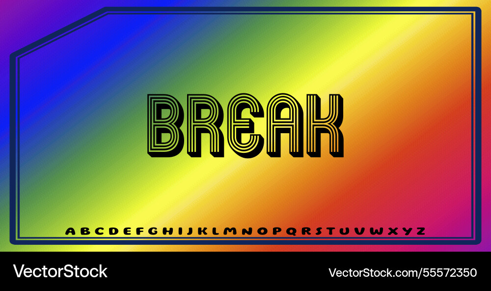 Text effects with editable colors and abstract Vector Image