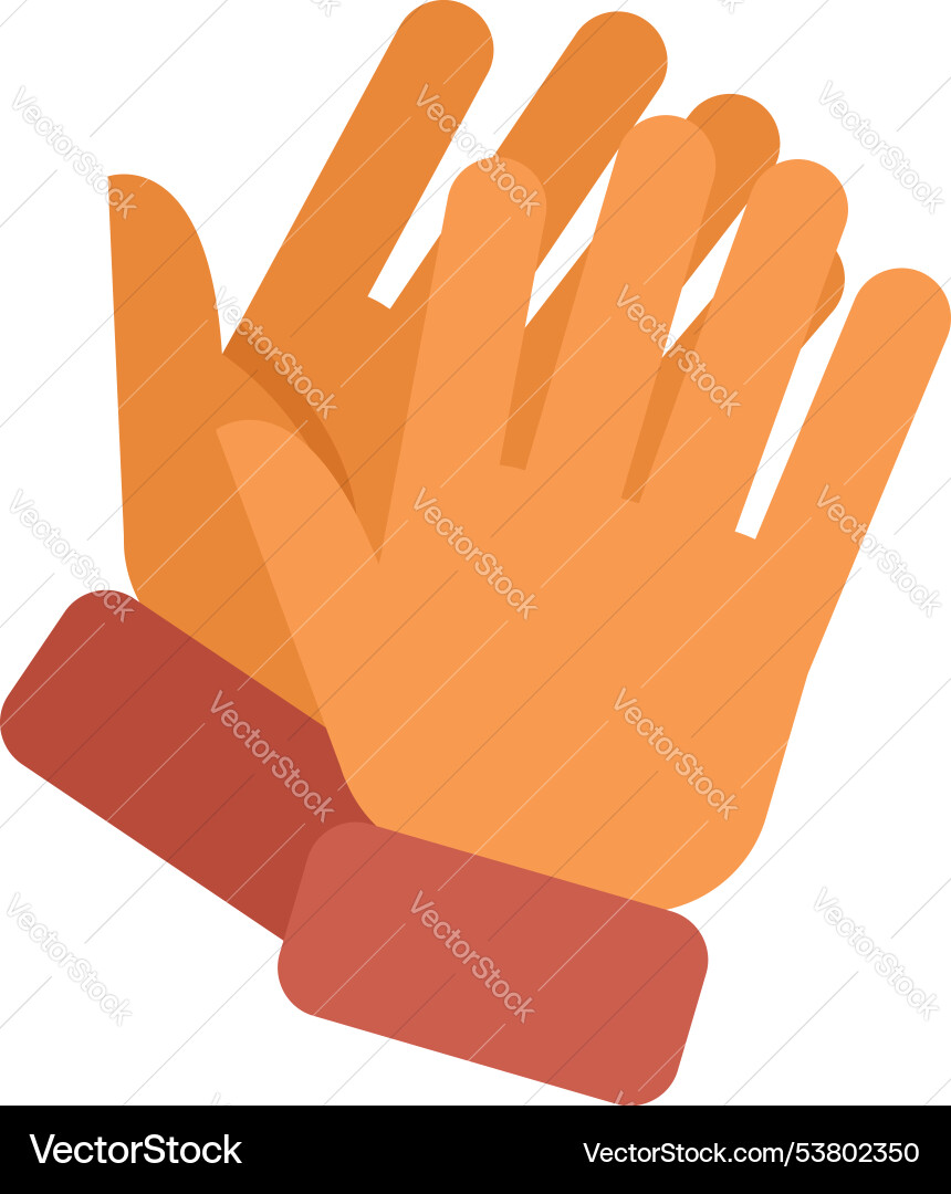 Two hands clapping showing applause for great Vector Image