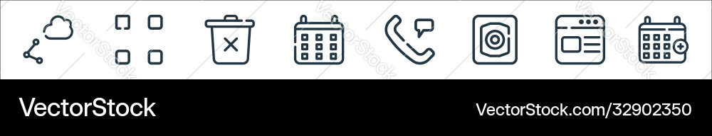 Ui master line icons linear set quality Ui master line icons linear set quality Vector Image